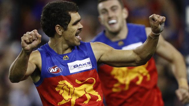 Charlie Cameron ignited Brisbane Lions with three first-quarter goals. Picture: AAP Image/Daniel Pockett.