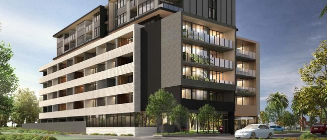 An artist’s impression of the planned Quest apartment-hotel project at Robina.