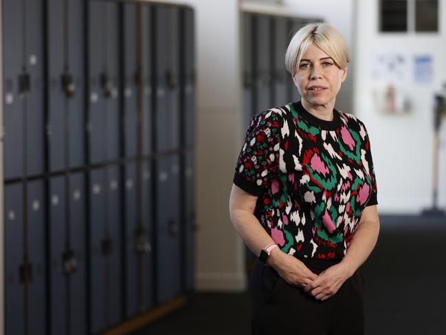 Teacher Lauren Sayer was at the frontline of training teachers and students to move lessons online during lockdowns. Picture: Alex Coppel