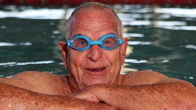 At 91, Kevin Murgatroyd is still keeping fit and happy in the water and reckons swimming is a sport you can take up and enjoy at any age. File Photo: Tom Lee