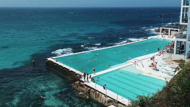 Sydneysiders cool off at Bondi Icebergs. Picture: Instagram / aaronwingreen