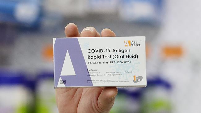 Covid-19 Rapid Antigen Test kit. Picture: Brendan Radke