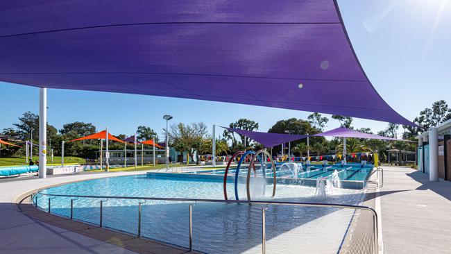 A children’s pool with fountains greets pool patrons. Picture: Monique Harmer