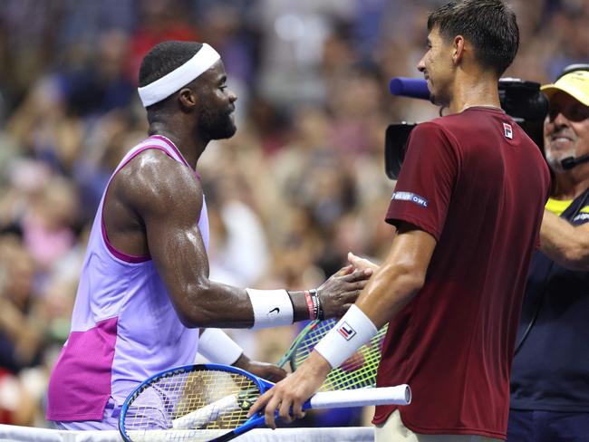 Frances Tiafoe and Alexei Popyrin were all class. Picture: JAMIE SQUIRE / GETTY IMAGES.