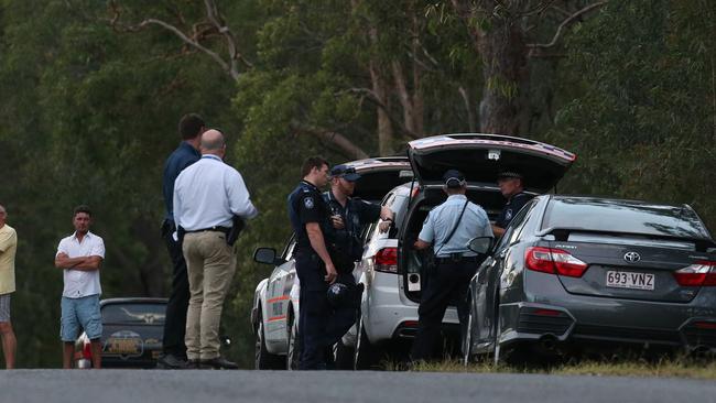 Police investigate the shooting of a father and son in Pimpama on Boxing Day 2016. Francesco Surace was sentenced to 10 years’ prison. Photo: Regi Varghese