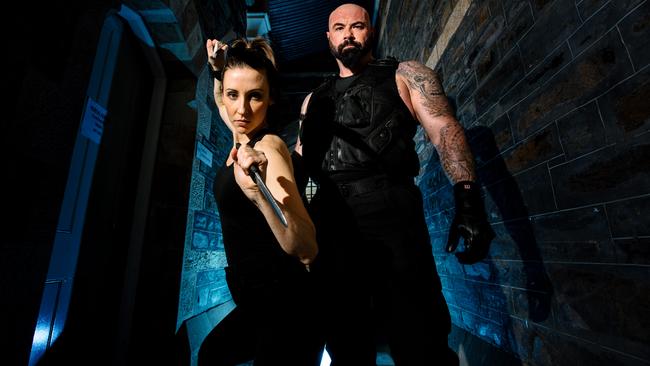 Actors Ruth Fallon and Wayne Mattei are trying out to be extras in Mortal Kombat. Picture: Morgan Sette