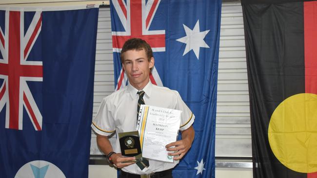 The M and S Club Inc Leadership Award went to Harrison Kemp. (Picture: Kristen Camp)