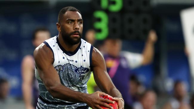 Esava Ratugolea’s move to defence has been a great one. Picture: Will Russell/AFL Photos via Getty Images