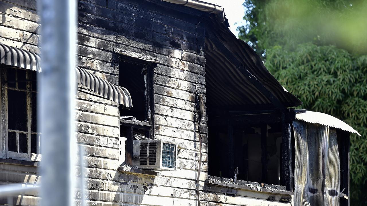 Fire crews have fought for more than half-an-hour to bring a house fire under control in the Townsville suburb of Hermit Park on Sunday night. PICTURE: MATT TAYLOR.