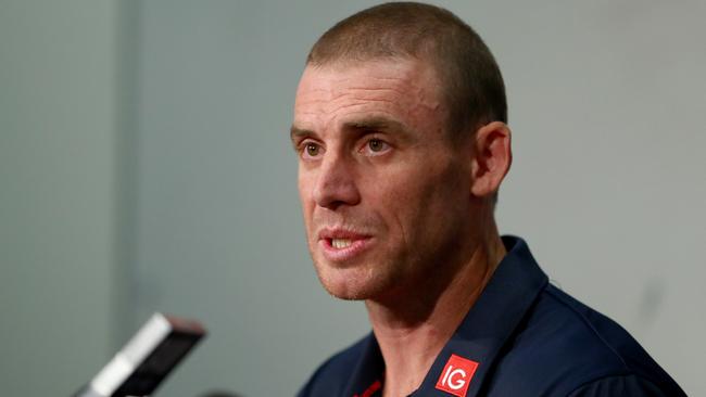 The Demons have put flag pressure on Simon Goodwin. Picture: Getty Images