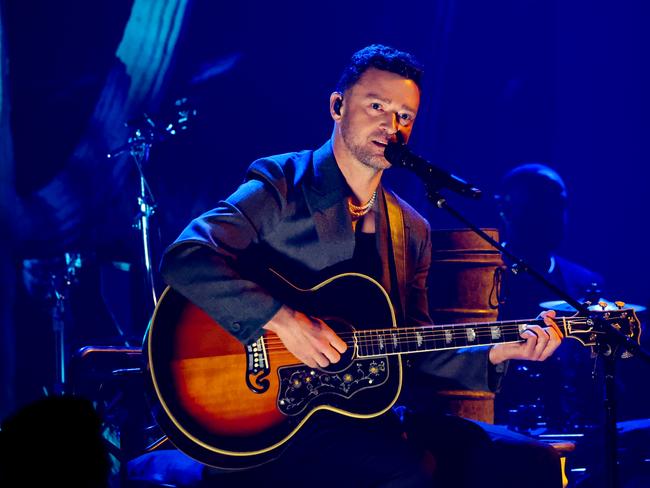 Justin Timberlake performs onstage during the 2024 iHeartRadio Music Awards at Dolby Theatre. Picture: Getty Images