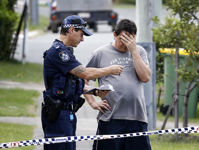 The scene of a stabbing at Hillcrest Parade, Miami. Picture: Jerad Williams