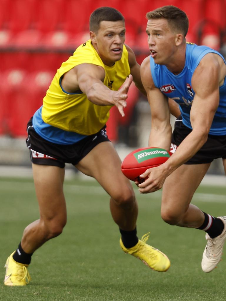 Marcus Windhager attempts a tackle. Picture: Getty Images