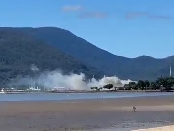 Queensland Fire and EMergency Service crews have responded to a fire at Salt House restaurant on the Cairns Esplanade. Photo: Supplied.