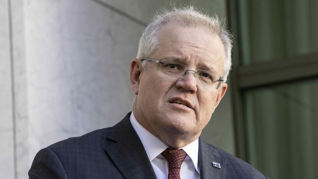 Prime Minister Scott Morrison during a press conference at Parliament House in Canberra, Monday August 10, 2020. Picture: NCA NewsWire/Gary Ramage