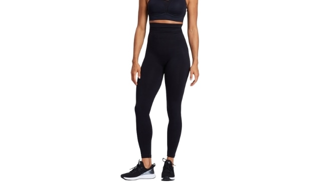 Running Bare High Waist Studio Tights- Black. Womens Gym Leggings