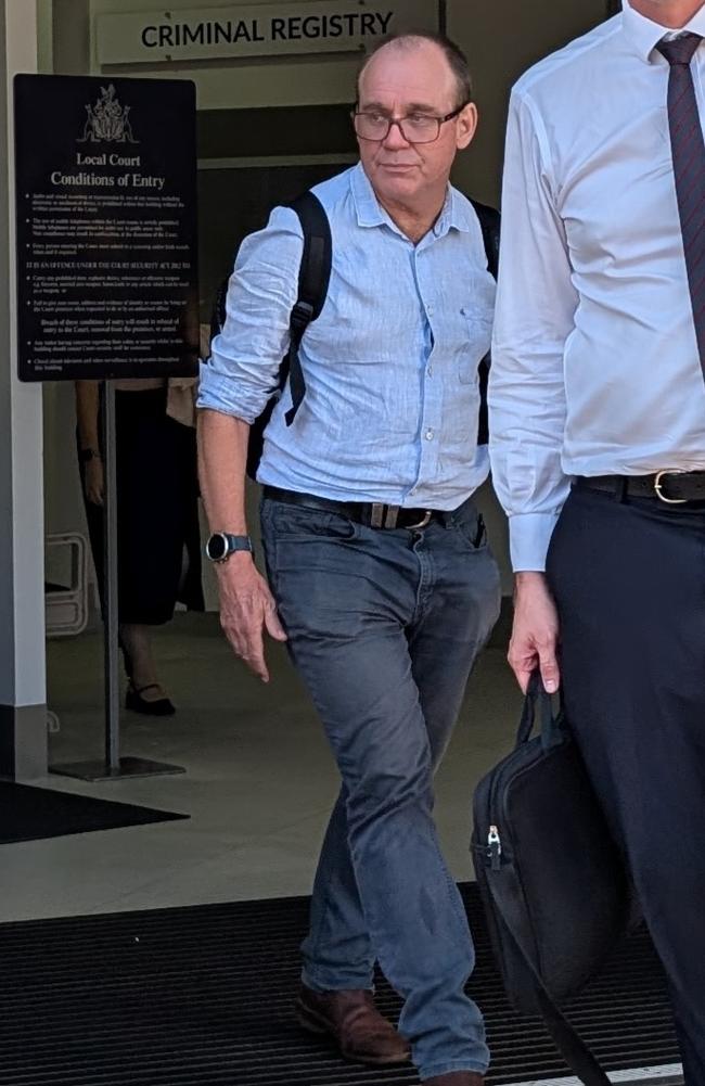 Royal Darwin Hospital Director of Anaesthesia Brian Spain leaving Darwin Local Court following the coronial investigation into the death of 66-year-old Judy Smart. Picture: Zizi Averill