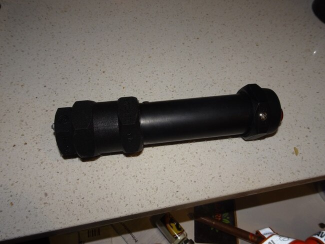 The taser-like weapon seized when police executed a search warrant at McCallum’s home.