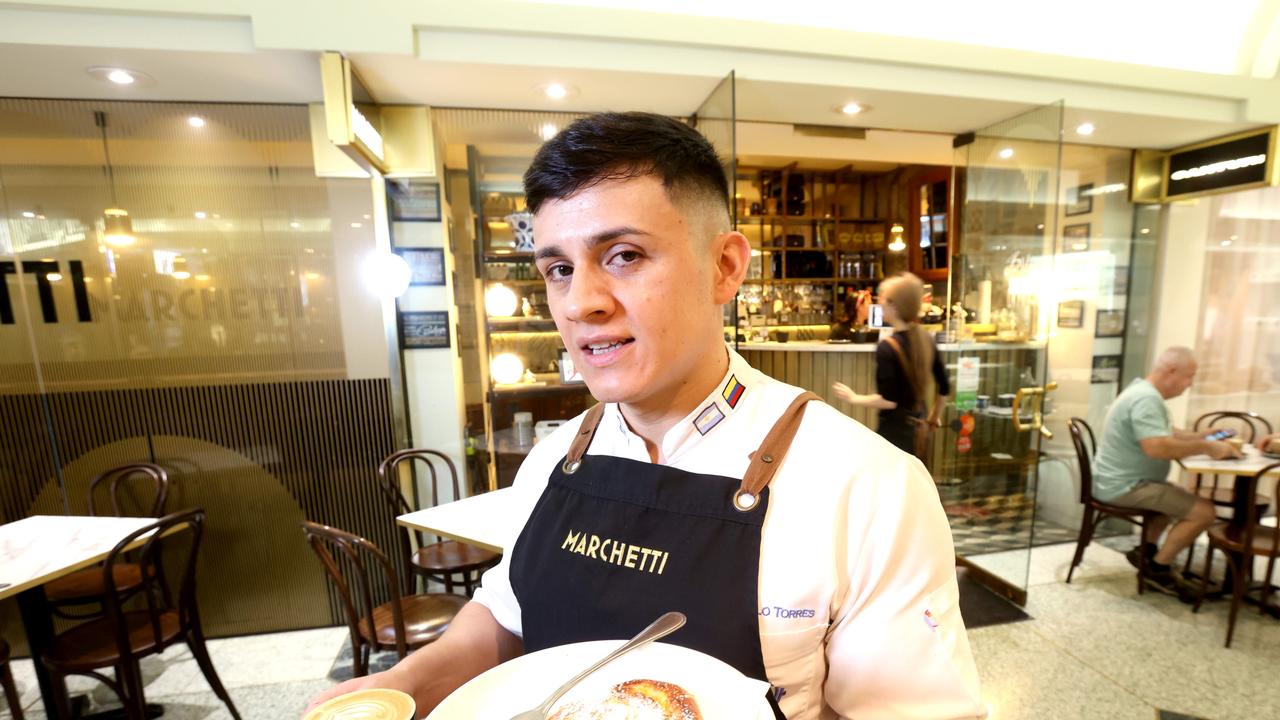 Chef Camilo Torres Chef at Marchetti in Brisbane’s CBD. Picture: Steve Pohlner