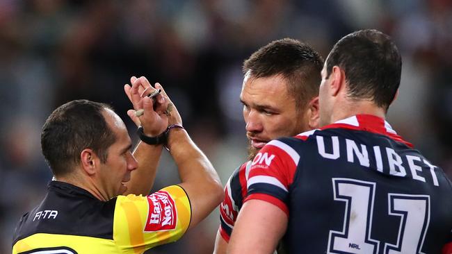 When the NRL season returns for 2020, games will be officiated by just one referee under new rule changes. Picture: Getty Images.