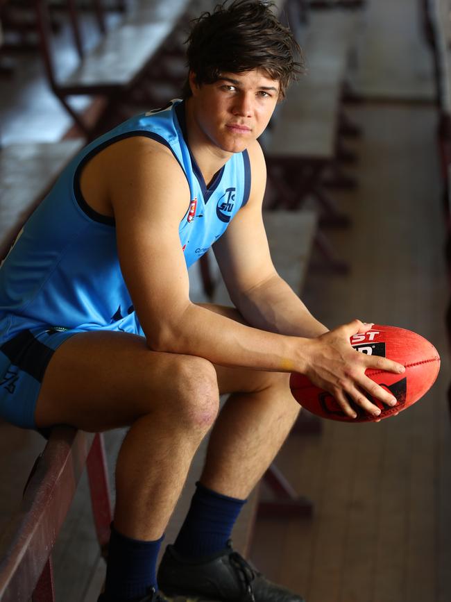 Sturt AFL Draft prospect Tom Lewis at Unley Oval. Picture: Tait Schmaal