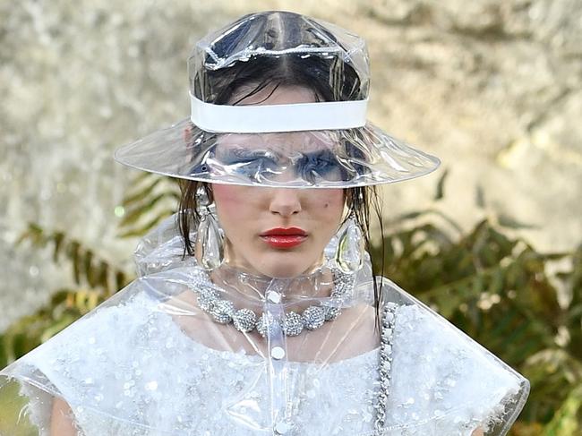 PARIS, FRANCE - OCTOBER 03:  A model walks the runway during the Chanel  Paris show as part of the Paris Fashion Week Womenswear Spring/Summer 2018 on October 3, 2017 in Paris, France.  (Photo by Pascal Le Segretain/Getty Images)