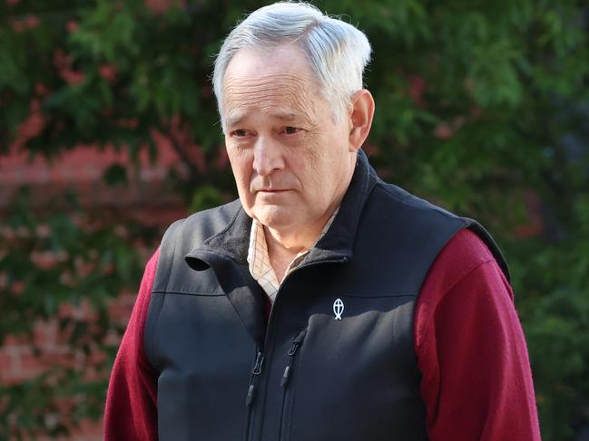 Baptist pastor and poisoning survivor, Ian Wilkinson, arrives at court in Morwell for the trial. Picture: NewsWire/ David Crosling