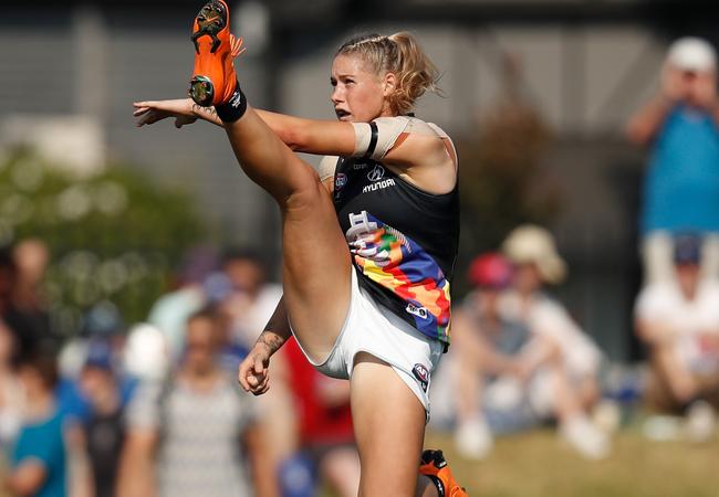 The now iconic Tayla Harris image. Picture: AFL Media