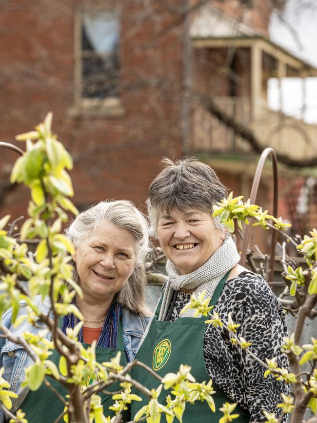 CWA Beechworth members Elizabeth Suhr and Kathryn Chivers. Picture: Zoe Phillips