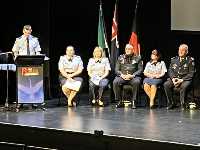 The graduation ceremony for new recruits for Queensland Corrective Services at Maryborough's Brolga Theatre.