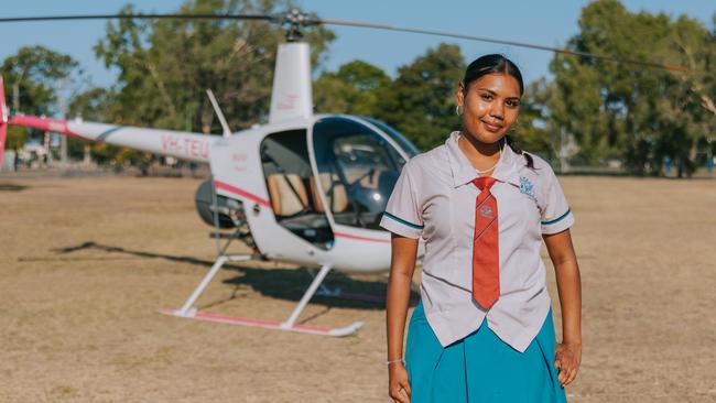 Kunjurra Yeatman-Noble, a Year 12 student at Kirwan State High School who hails from Yarrabah and is boarding in Townsville at NRL Cowboys House. Picture: Josephine Carter Photography