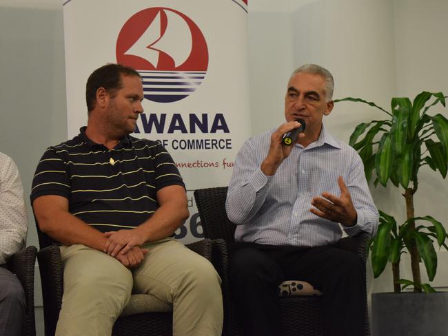 Division 4 candidate Joe Natoli speaks at a Sunshine Coast Daily election forum in Maroochydore.