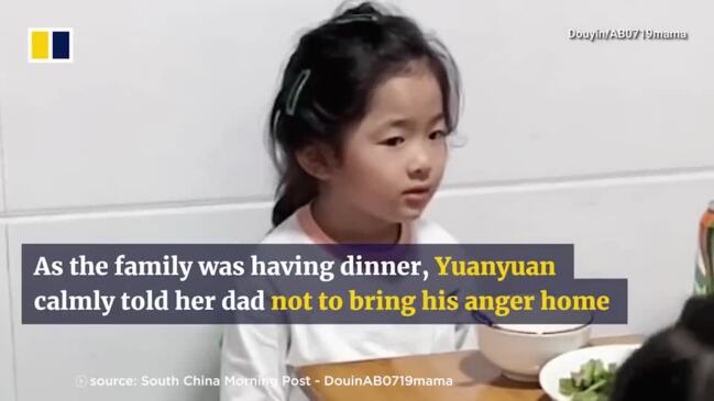 Girl confronts angry dad for shouting at mum