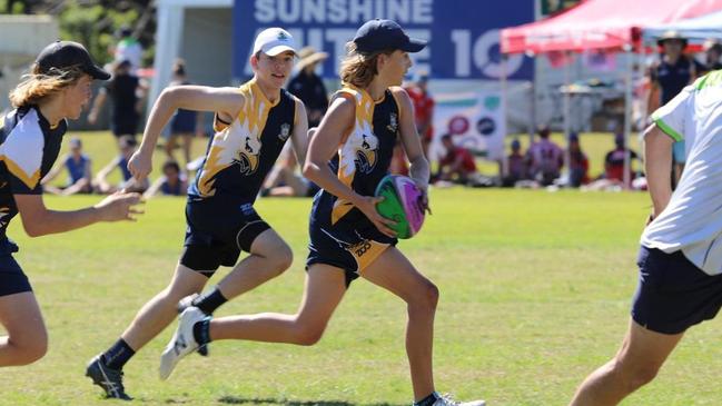 St Columbans player Cooper Clarke at the 2018 Secondary All Schools Championships