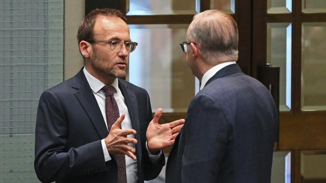 Greens leader Adam Bandt and Prime Minister Anthony Albanese. Picture: Martin Ollman/NCA NewsWire