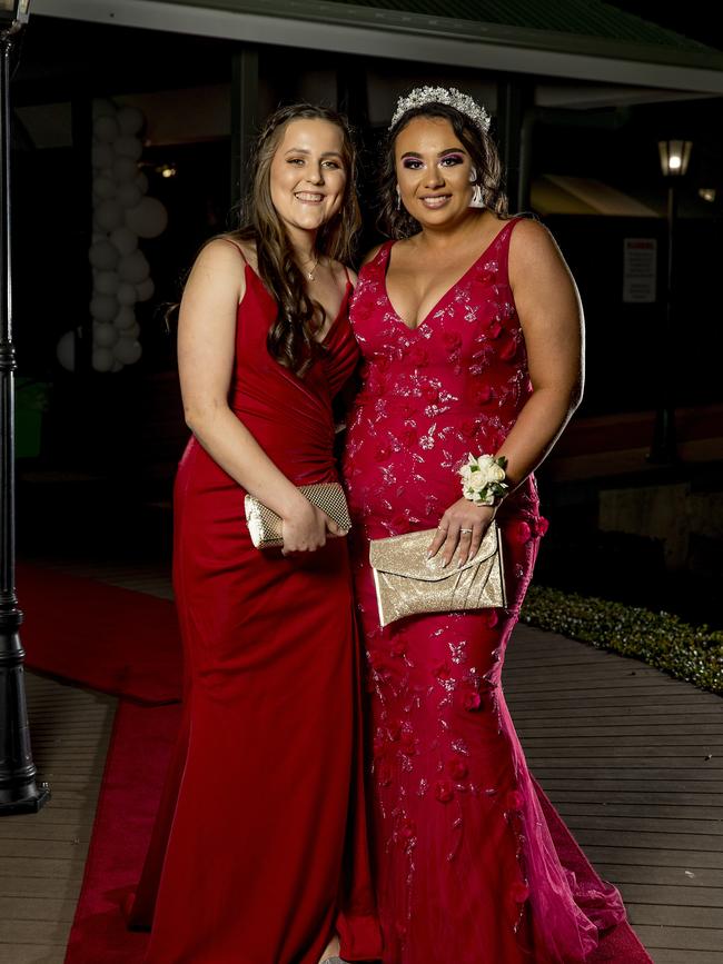 Formal for year 12 students from Emmanuel College. Elise Wilkins and Charlotte Heddle. Picture: Jerad Williams