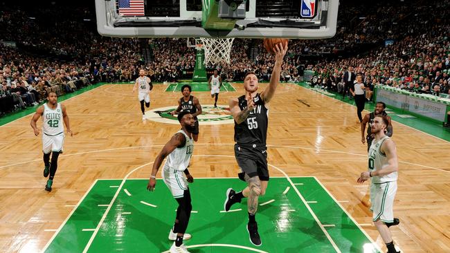 Mitchell Creek in action for the Brooklyn Nets against the Boston Celtics. Picture: Getty