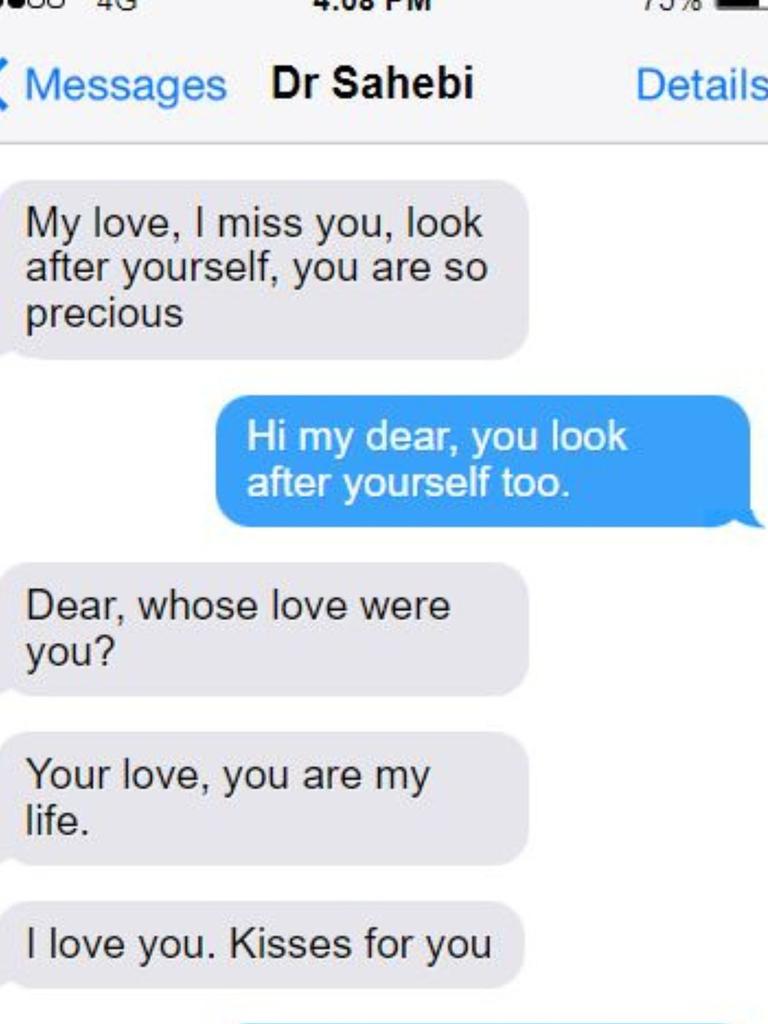These are the texts he exchanged with a patient.