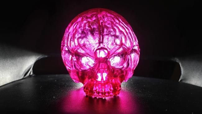 A 3D model of Jack's skull, showing the hole where his brain was leaking out of his head. Picture: Alex Coppel