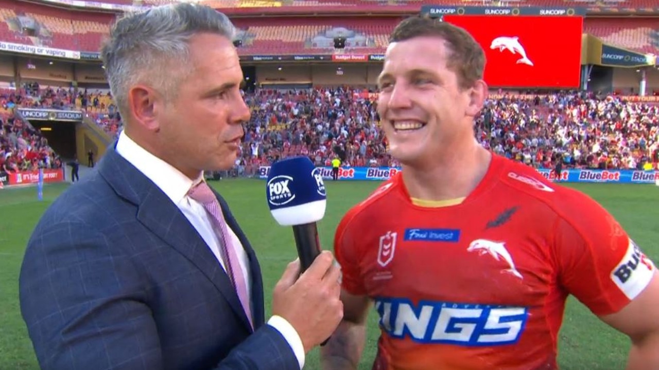 Jarrod Wallace speaks to Corey Parker.