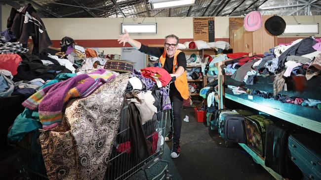 Jason Richards from the Hobart Tip Shop, which has been inundated since the Netflix series. Picture: Luke Bowden