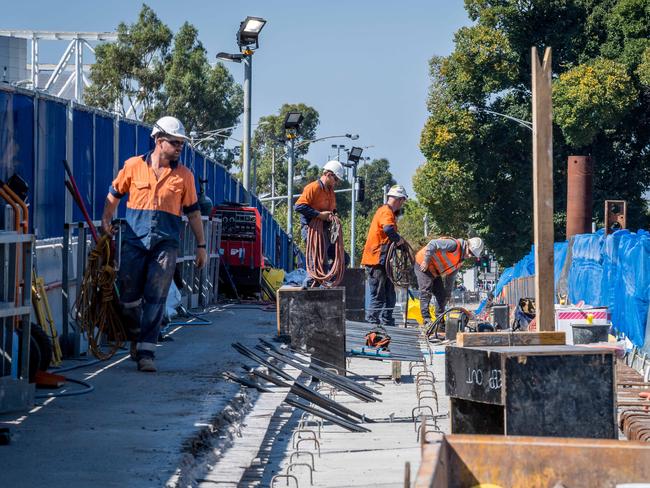 The fifth lane on the Swan St Bridge will open today. Picture: Jake Nowakowski