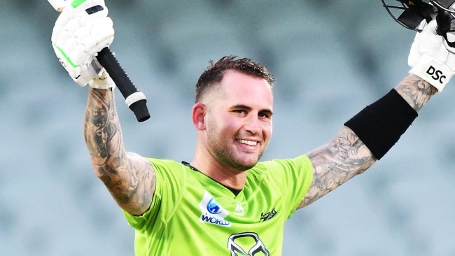 Alex Hales has scored his first BBL ton.