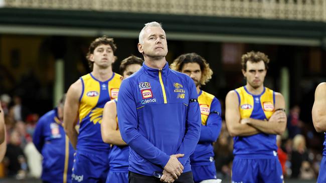 West Coast coach Adam Simpson during the Round 15 AFL match between the Sydney Swans and West Coast Eagles at the SCG on June 24, 2023. Photo by Phil Hillyard (Image Supplied for Editorial Use only - **NO ON SALES** - Â©Phil Hillyard )