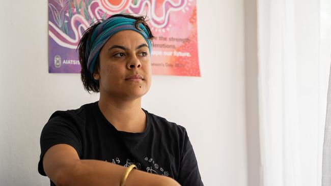 Uprising of the People chief executive officer and Kulumbirigin Danggalaba/Tiwi woman Mililma May at her office in Nightcliff. Picture: Pema Tamang Pakhrin