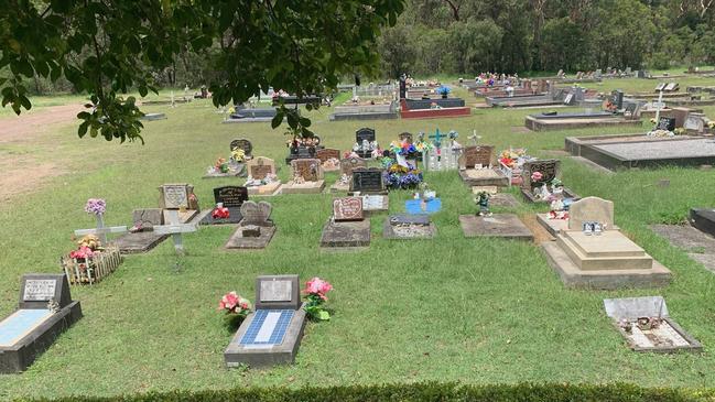 Coalfields cemetery, Kurri Kurri, which is continually being targeted by thieves and drunken vandals. Supplied.