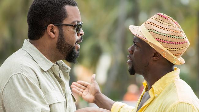 Ice Cube and Kevin Hart in a scene from the movie Ride Along 2. Universal Pictures.