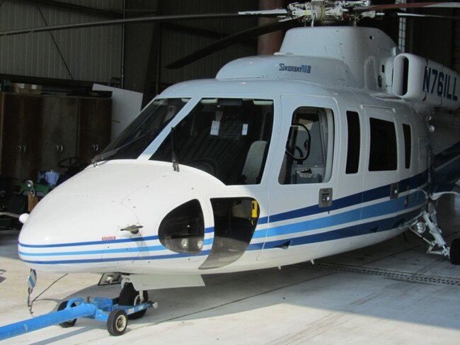 The Sikorsky S-76 helicopter was bought in 2015 and was repainted to become known as the “Mamba Chopper.” Picture: Supplied