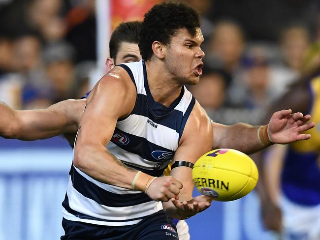 Geelong will be hoping Brandan Parfitt can help fill the hole left by Tim Kelly’s departure. Picture: Getty Images