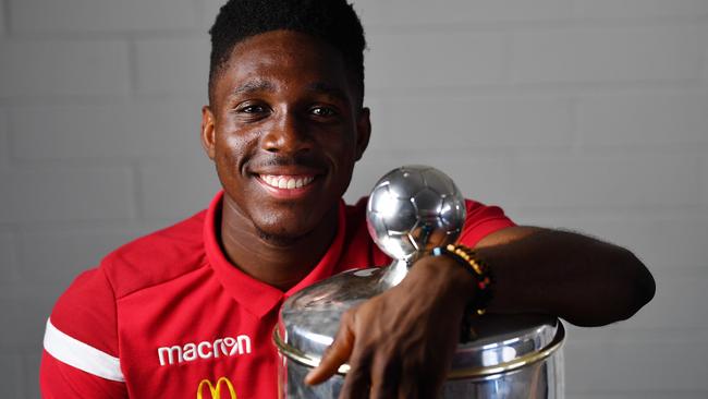 Toure with the FFA Cup trophy.